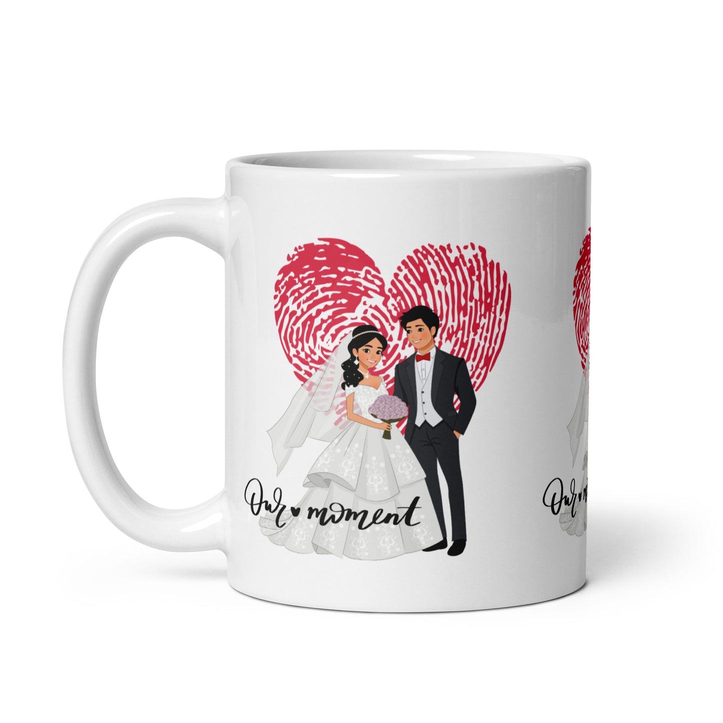 Our Moment Together: Glossy White Wedding Mug