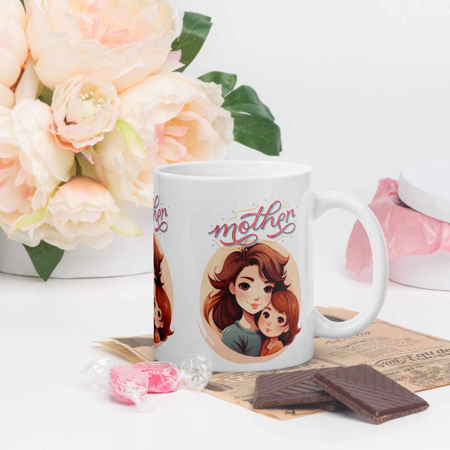 Mother White Glossy Mug