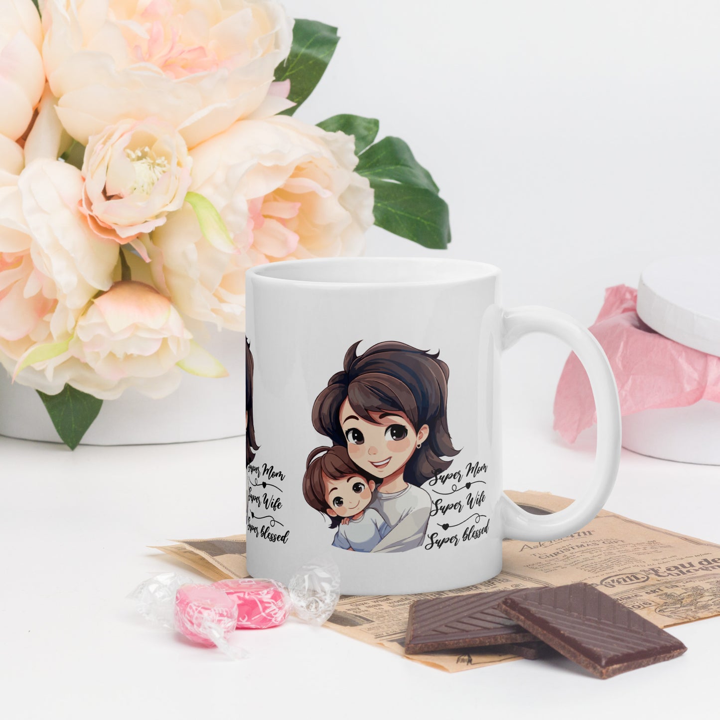 Super Mom Super Wife Super Blessed Mug