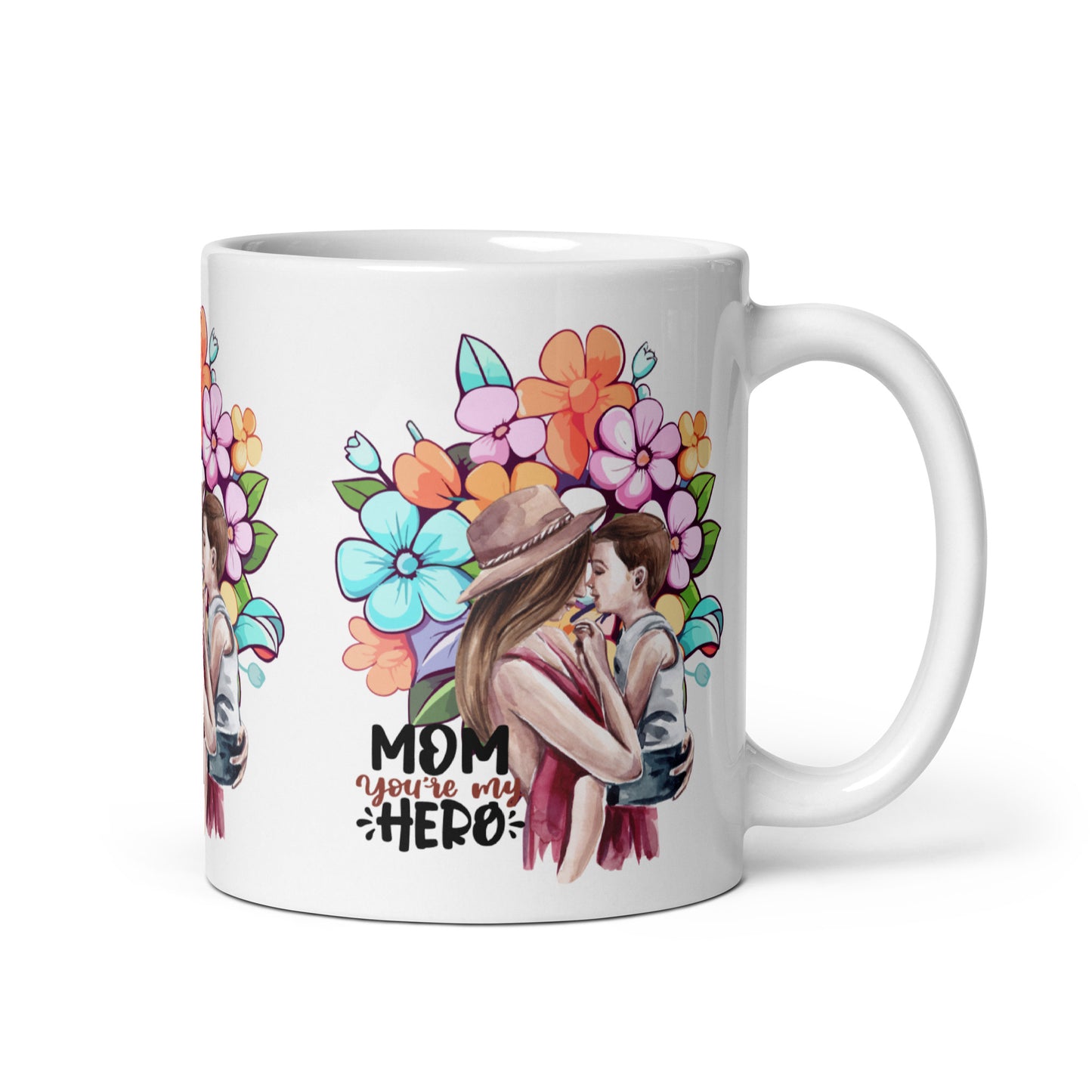 Mom Your My Hero Glossy Mug