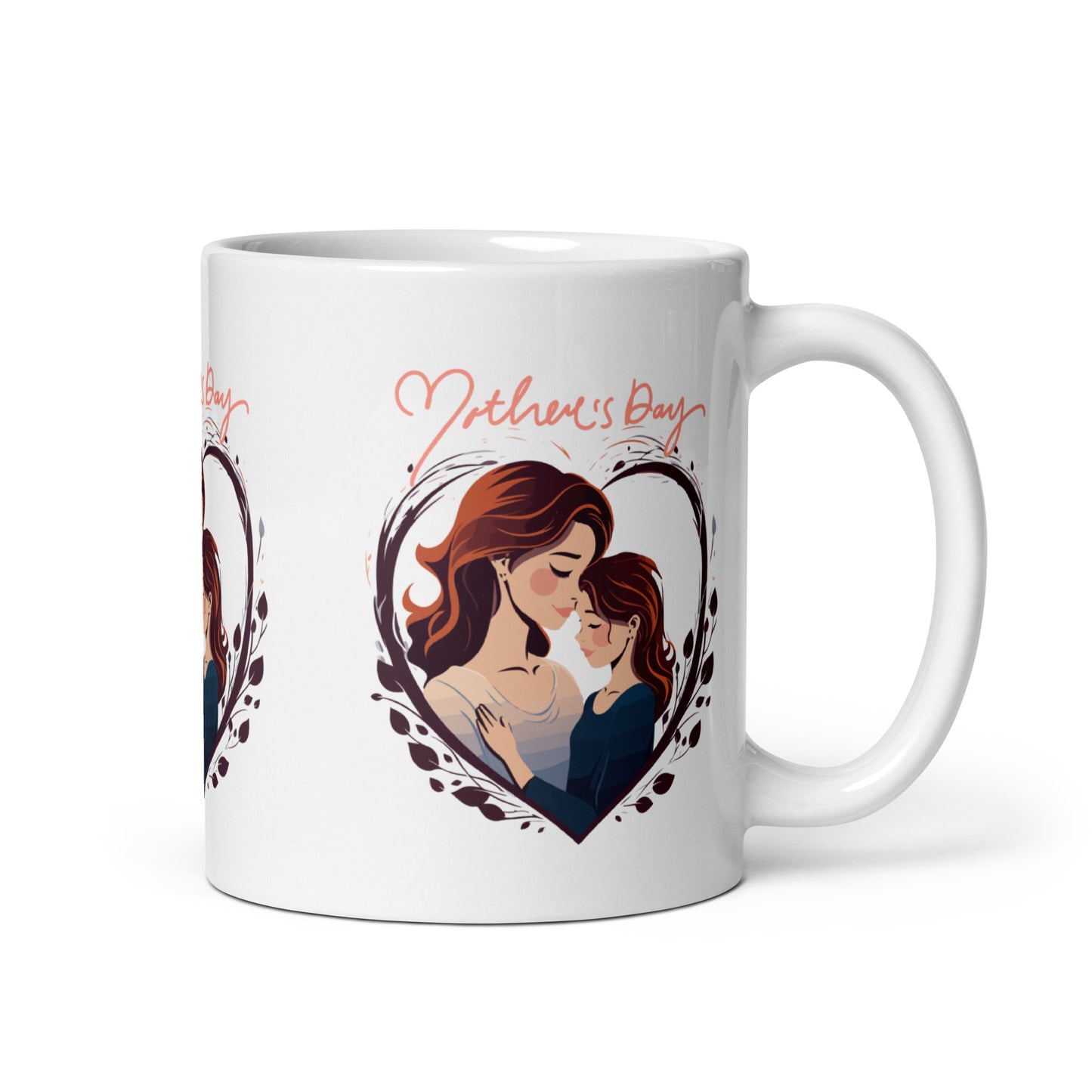 Mother's Day Heart White Glossy Mug