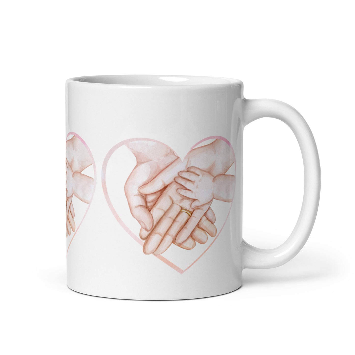 Forever Connected: Family Hands Glossy Mug