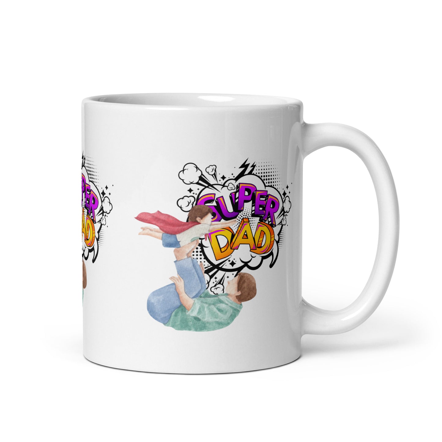 Super Dad White Mug