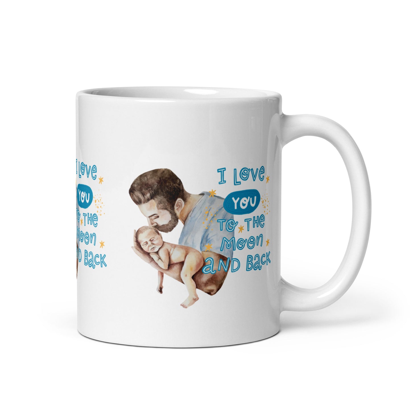 Celestial Love: To the Moon and Back Dad Mug