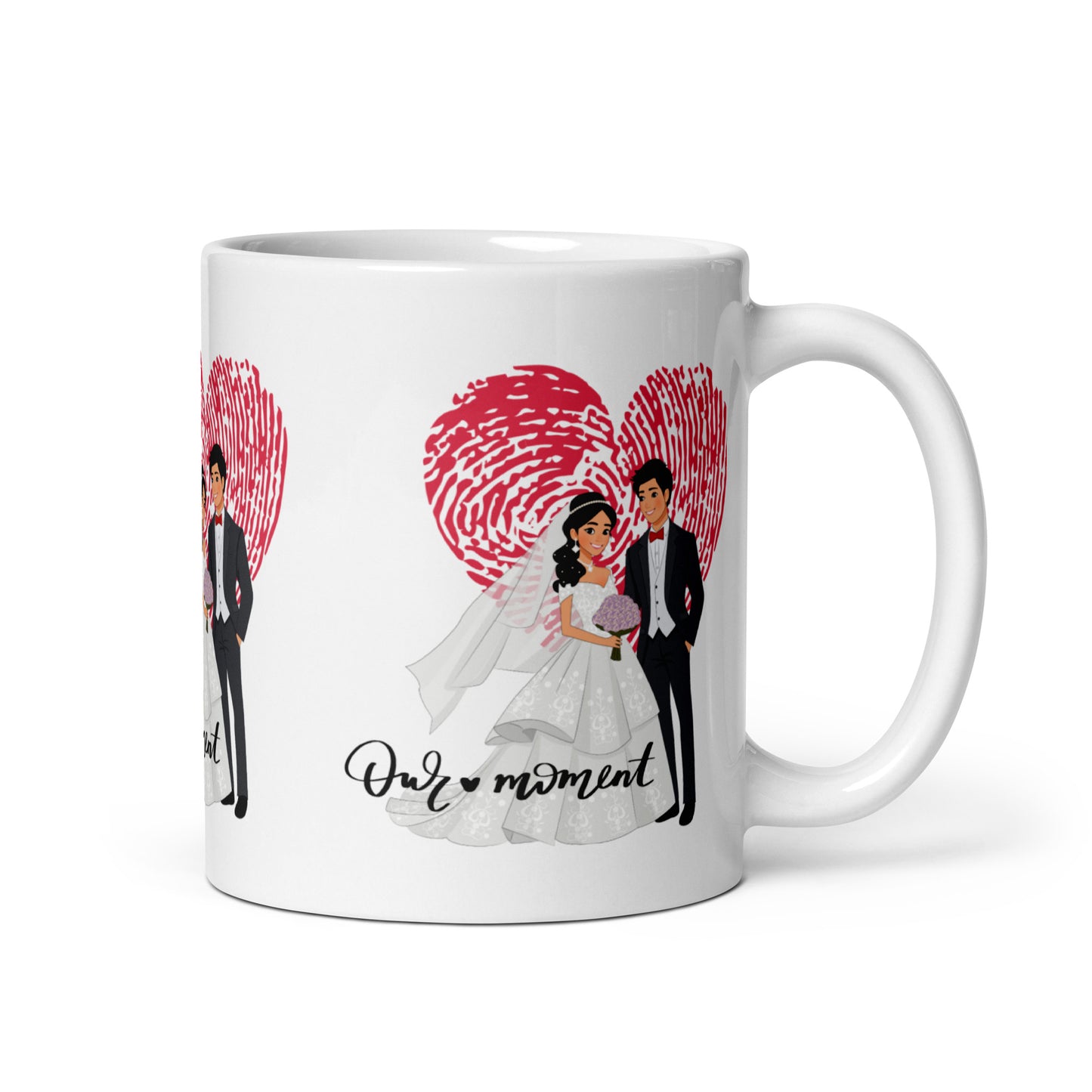 Our Moment Together: Glossy White Wedding Mug