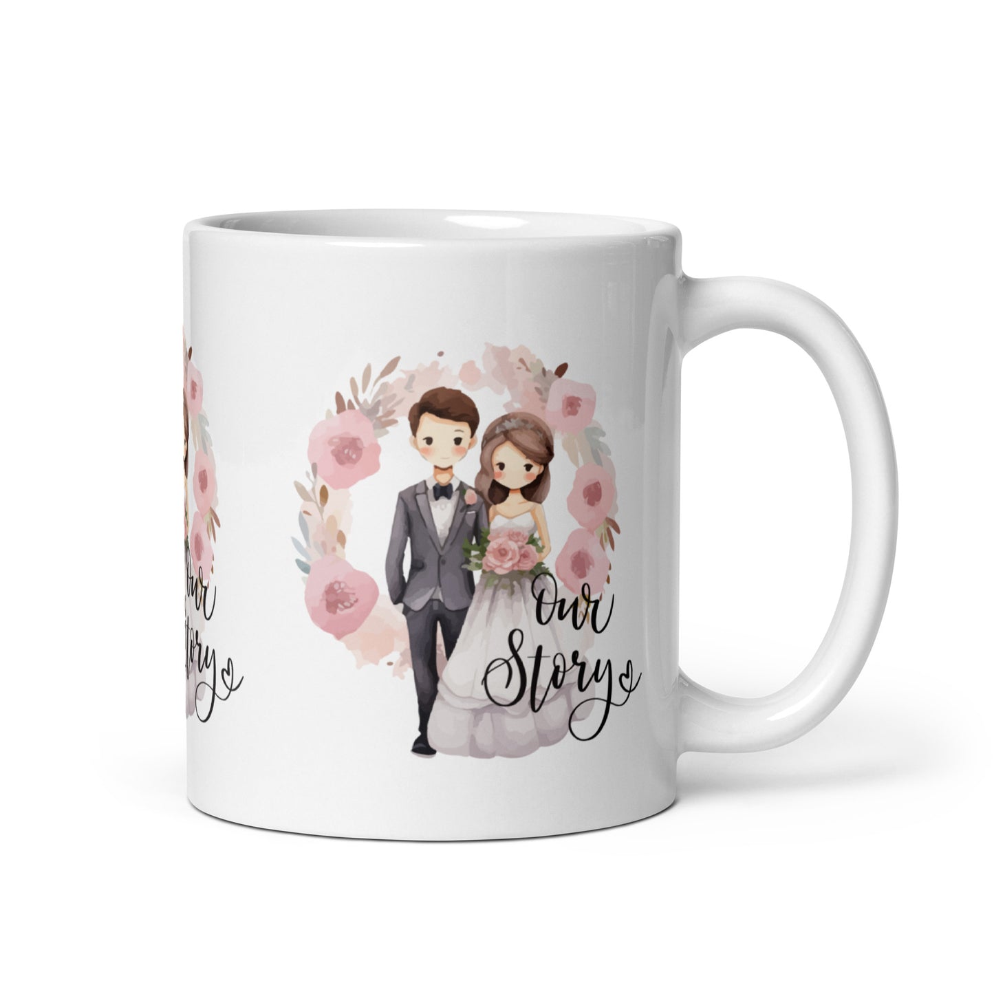 Our Love Story: Personalized Wedding Celebration Mug