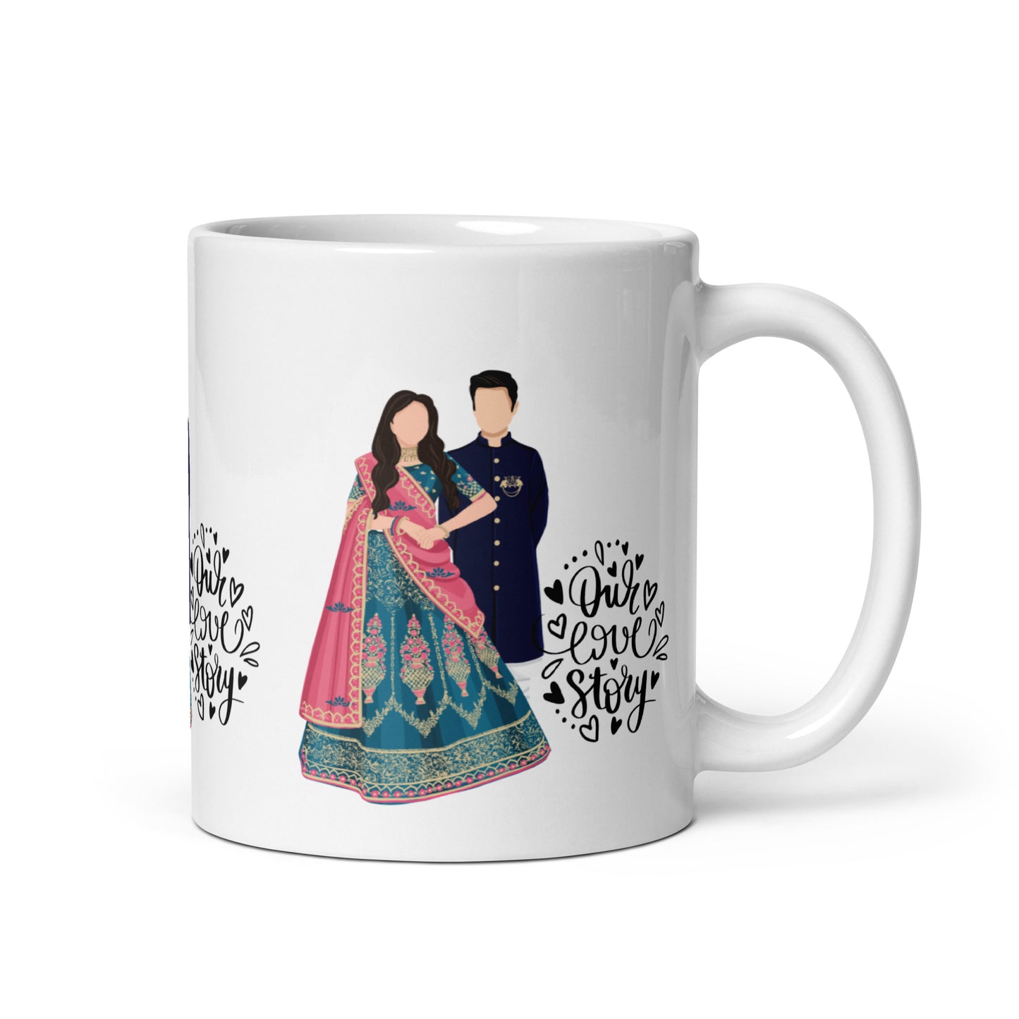 Celebrate Love: Personalized Wedding Story Mug