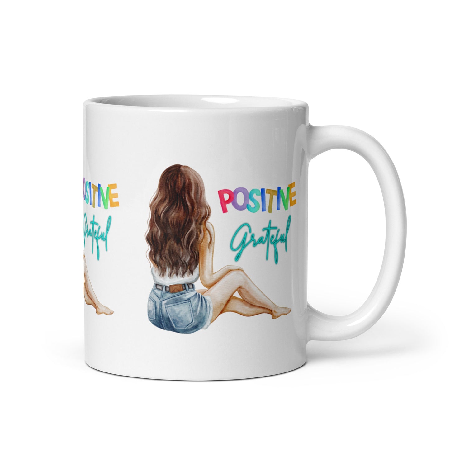 Grateful Heart, Positive Start: Motivational Mug