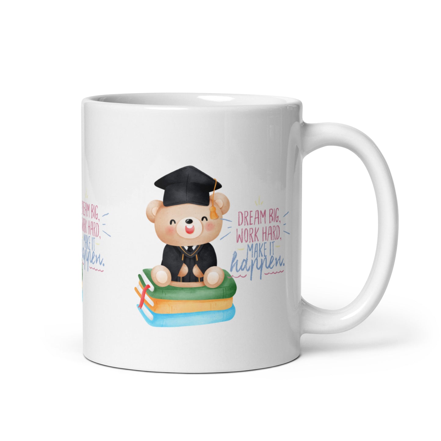 Dream Big, Work Hard: Inspirational Graduation Mug