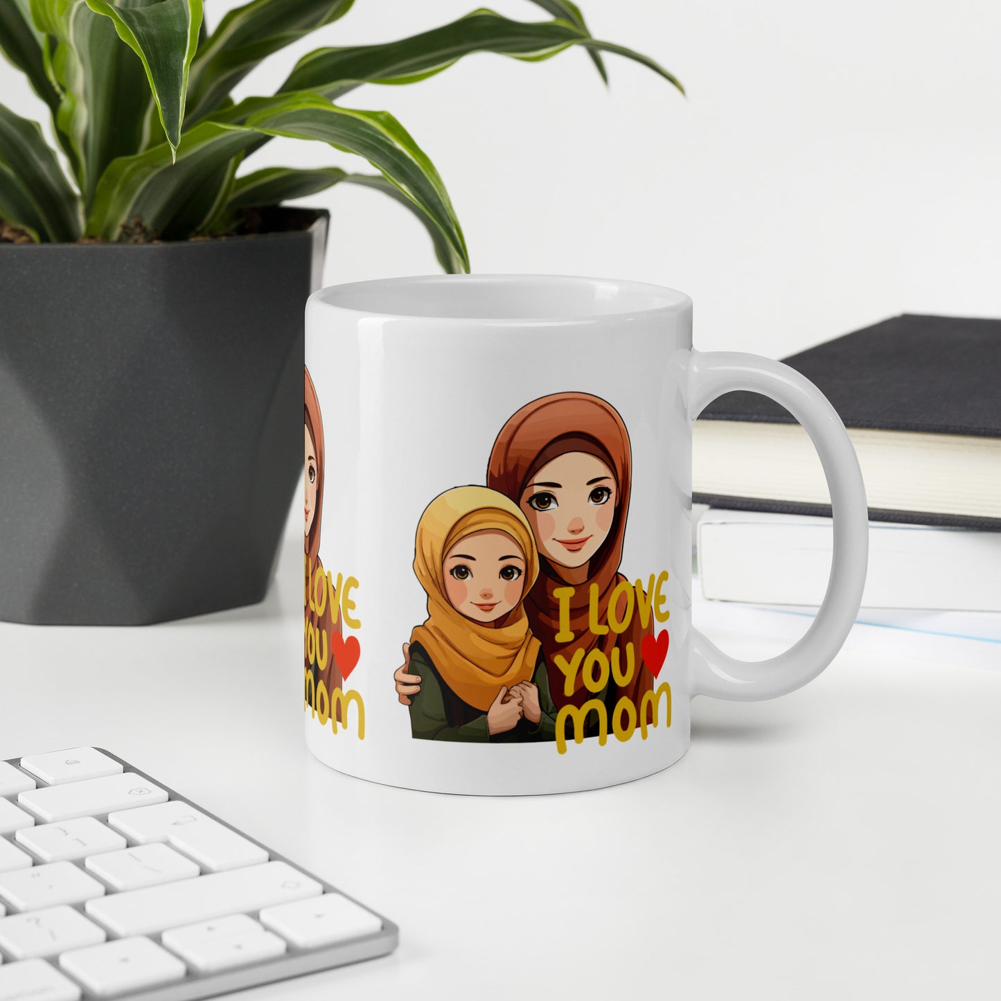 Embrace Every Morning: 'I Love You Mom' Ceramic Mug