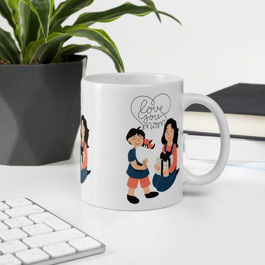 Sip Love, Share Joy: Mom's White Mug Gift