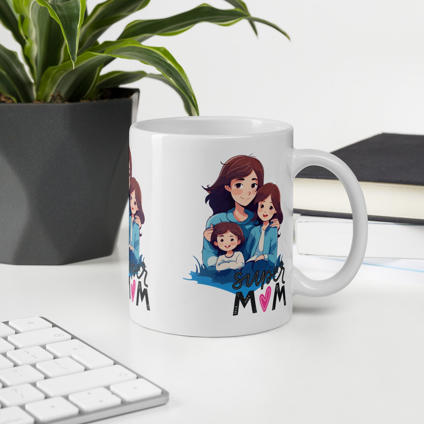 Super Mom White Glossy Mug